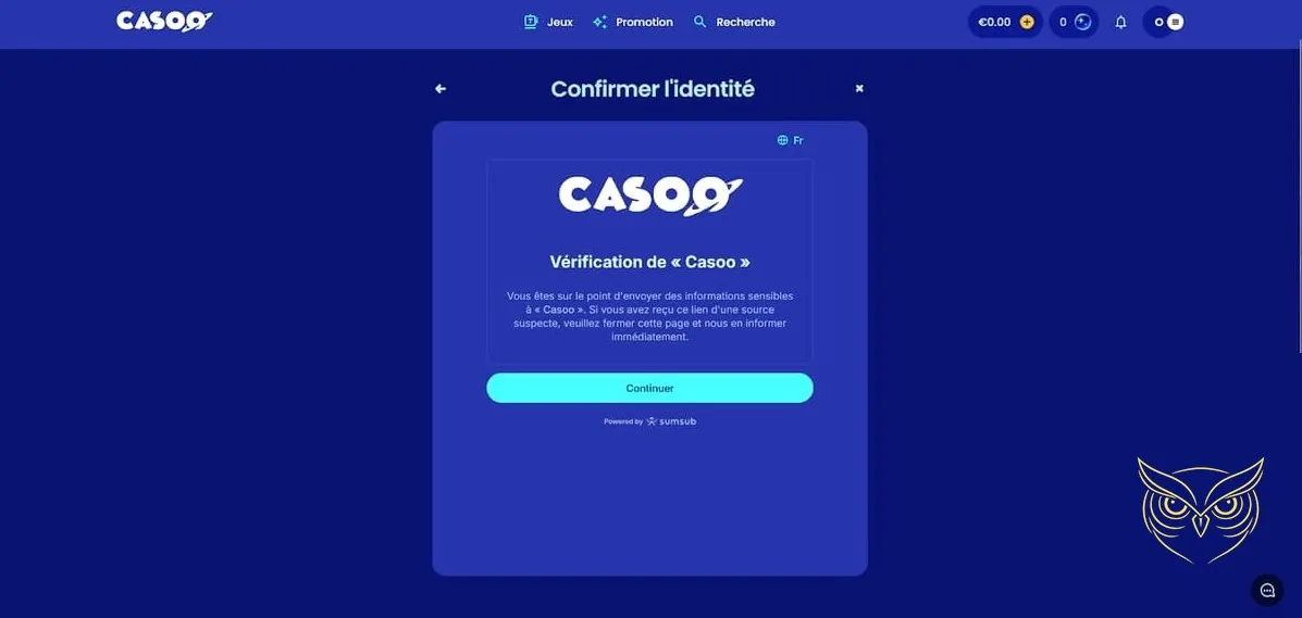 Icône du bonus de bienvenue Casoo Casino.