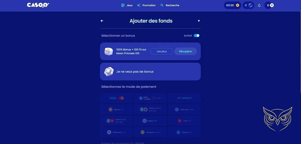 Icône du bonus de recharge week-end Casoo Casino.