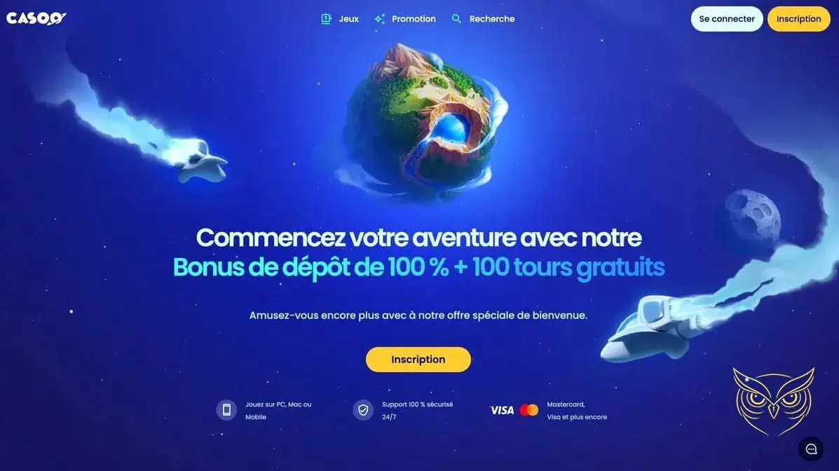 Logo officiel du casino en ligne Casoo.