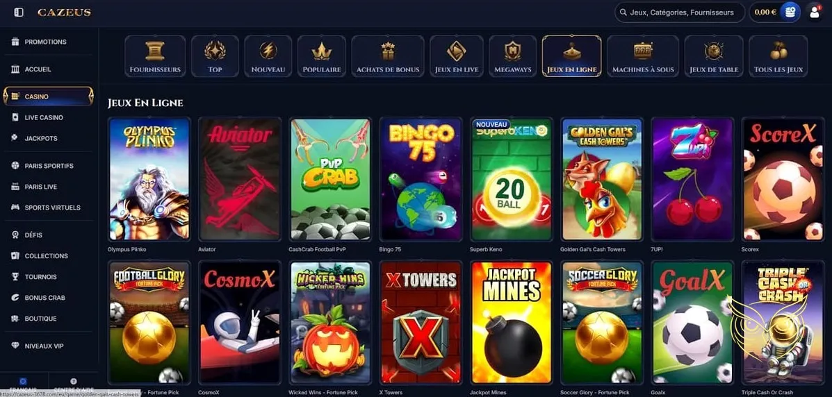 Icône de la fonctionnalité Collections Cazeus Casino.