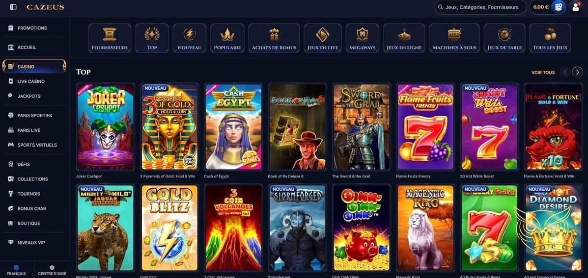 Symbole des différents niveaux VIP Cazeus.