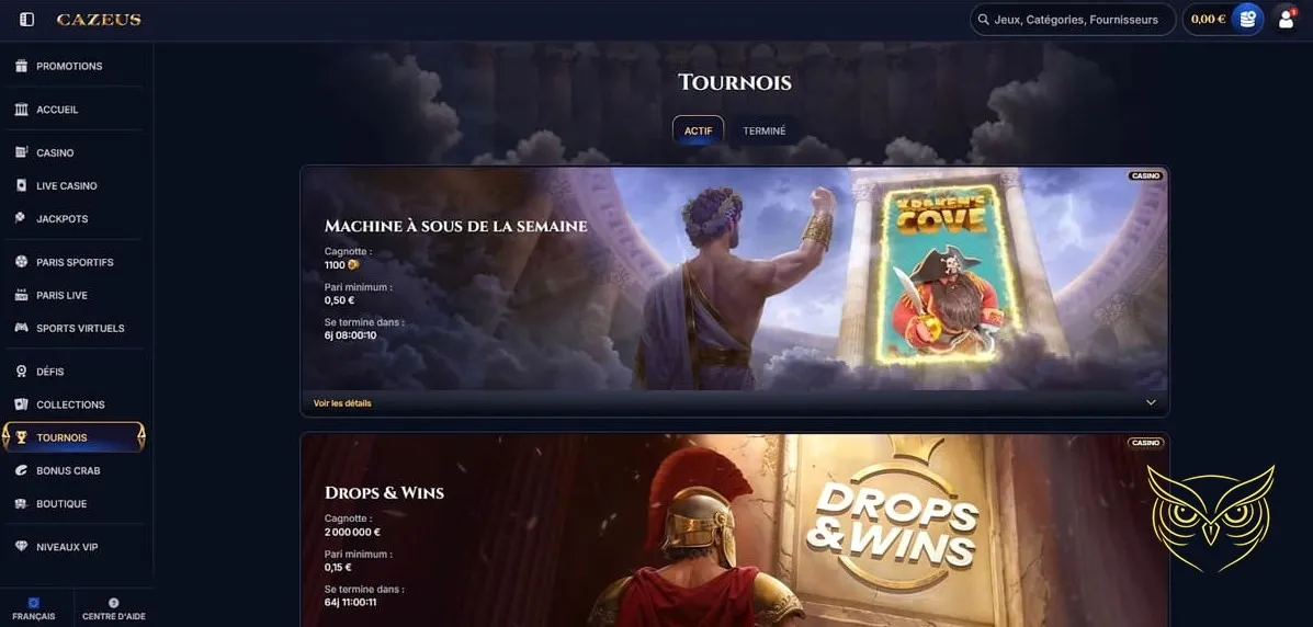 Icône pour s'inscrire au Cazeus Casino.