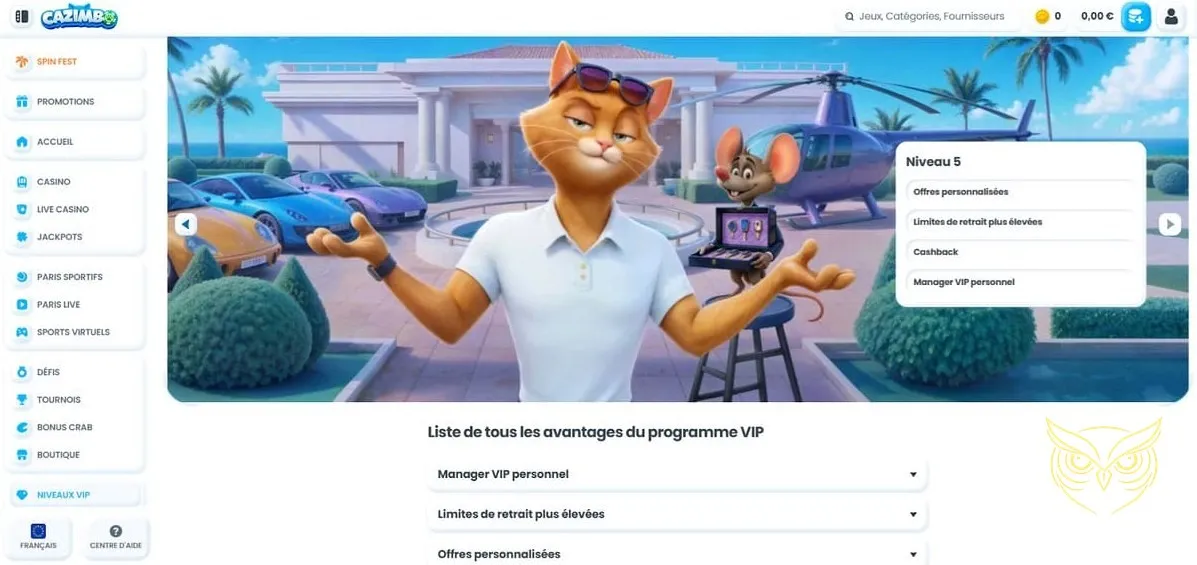 Capture d'écran des sports virtuels de Cazimbo Casino.