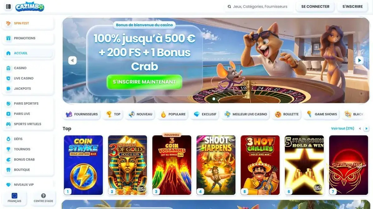 Logo officiel du casino Cazimbo Casino.