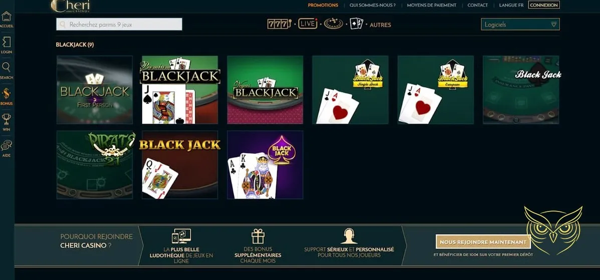 Exemple de machine à sous disponible Chéri Casino.