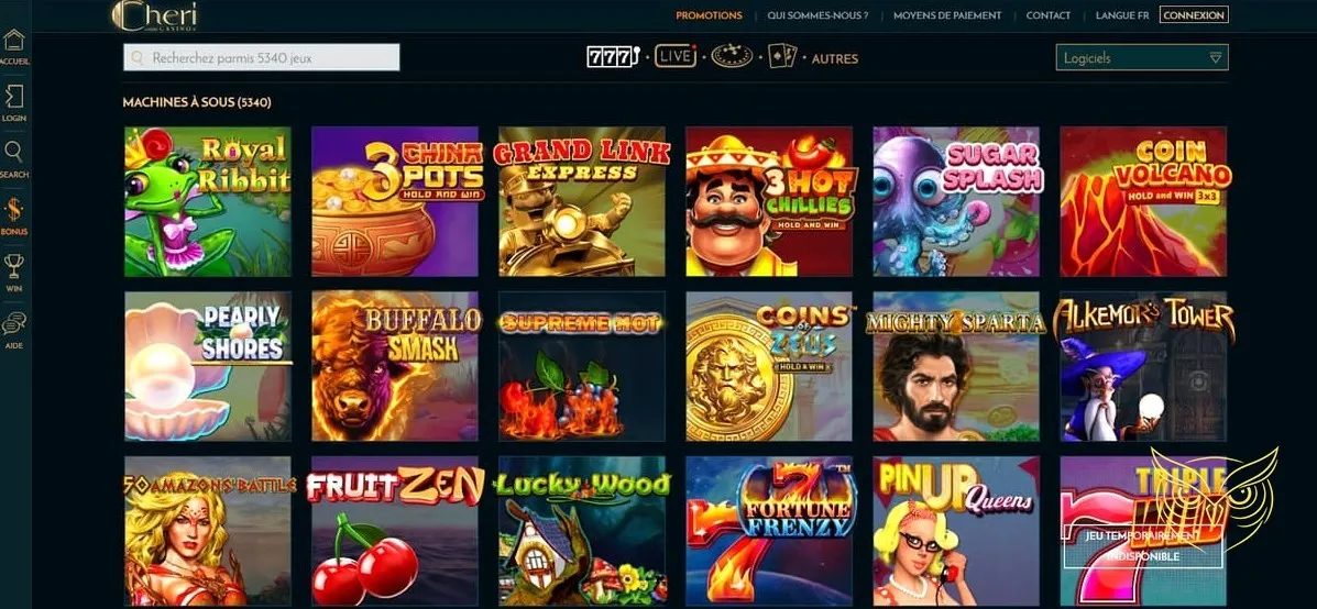 Vue d'ensemble des bonus hebdomadaires Chéri Casino.