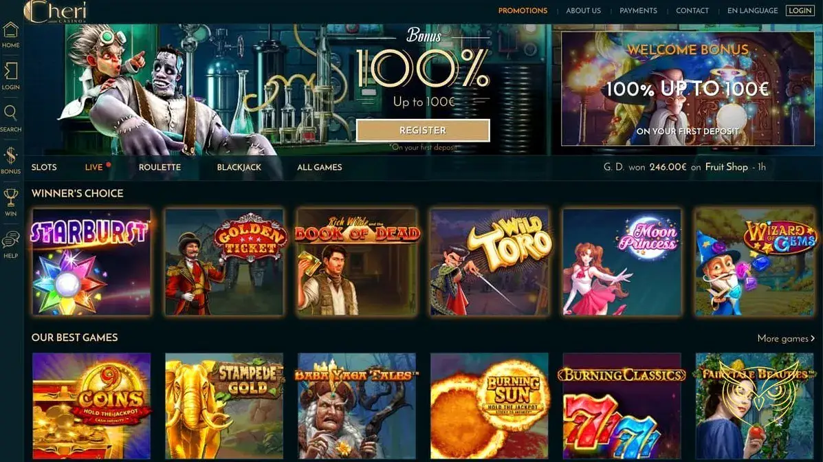 Logo officiel du casino Chéri Casino.