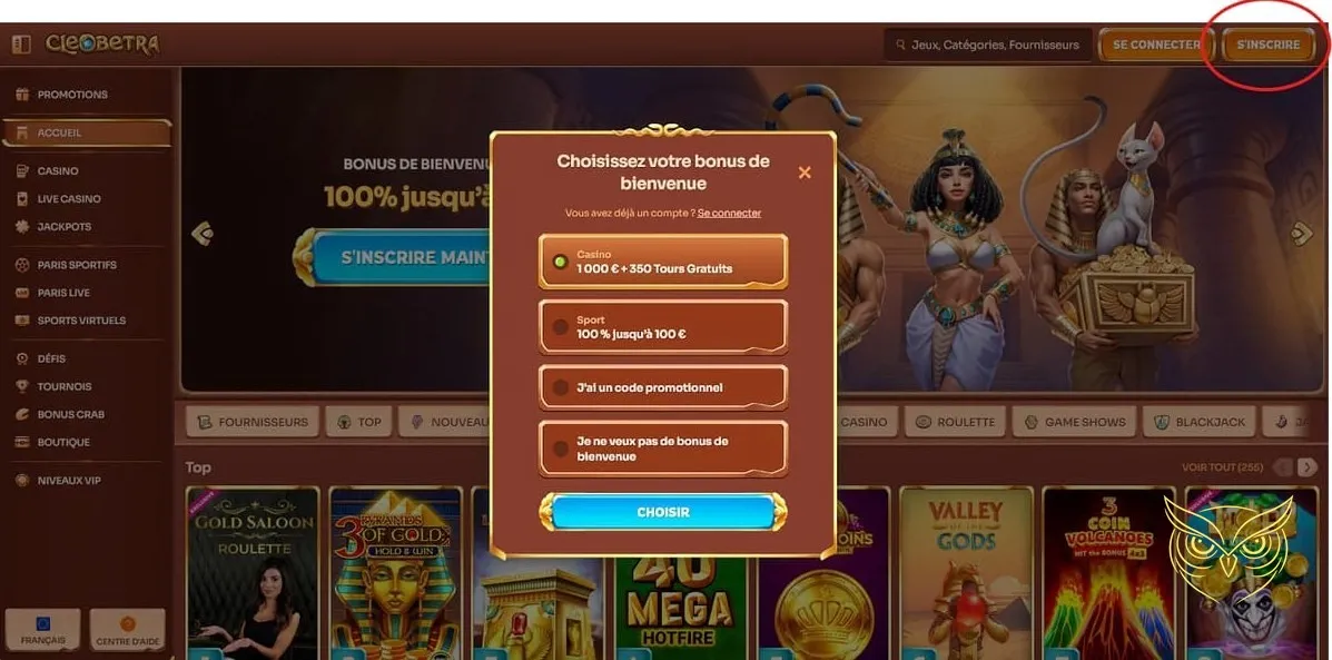 Promotion bonus sport exclusive Cleobetra Casino.