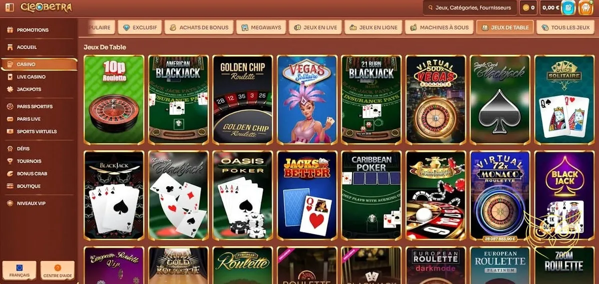 Icône ou liste des défis hebdomadaires Cleobetra Casino.