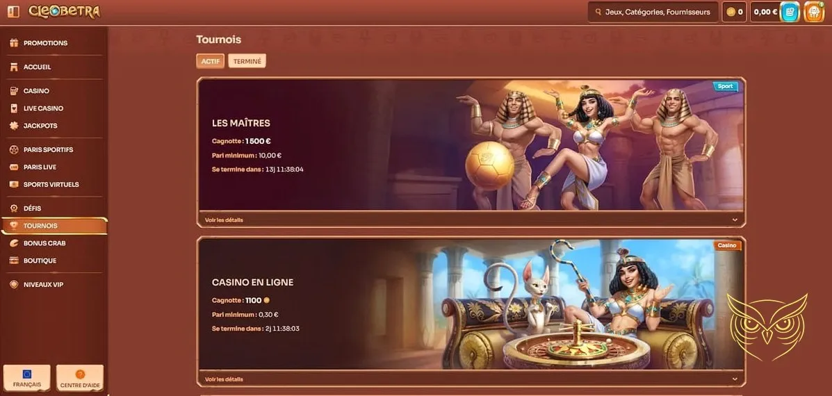 Sélection de machines à sous populaires Cleobetra Casino.