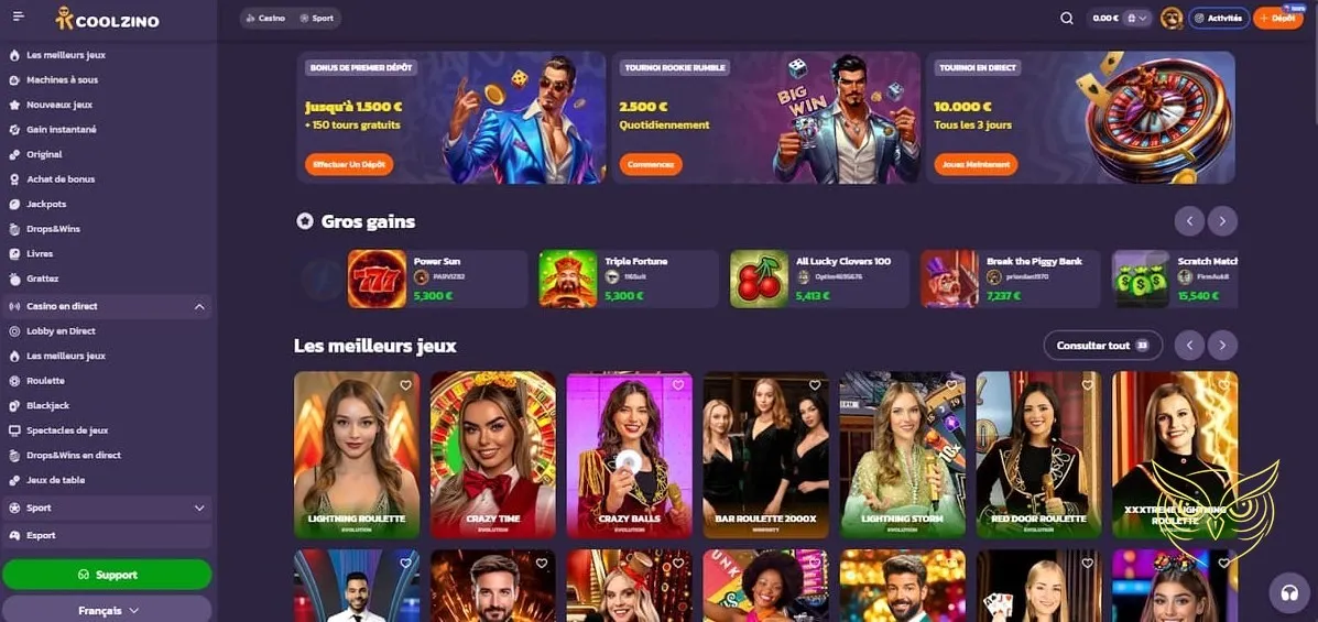 Bannière du Club VIP Coolzino Casino