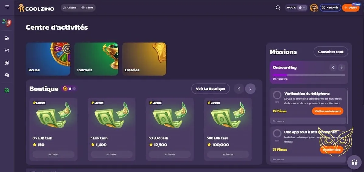 Icône de la section paris sportifs Coolzino