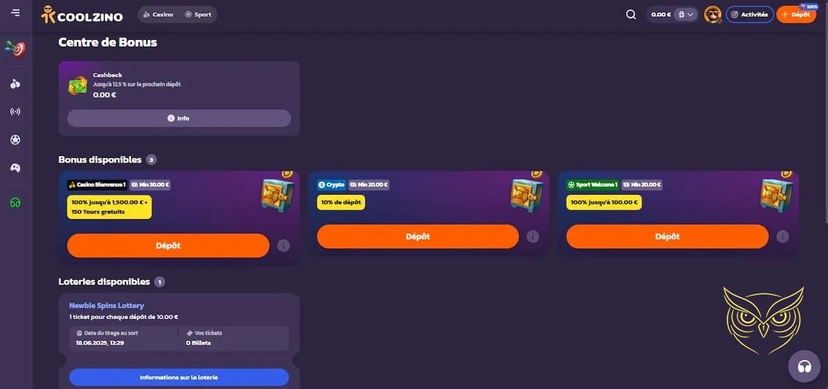 Icône de la section e-sport Coolzino Casino