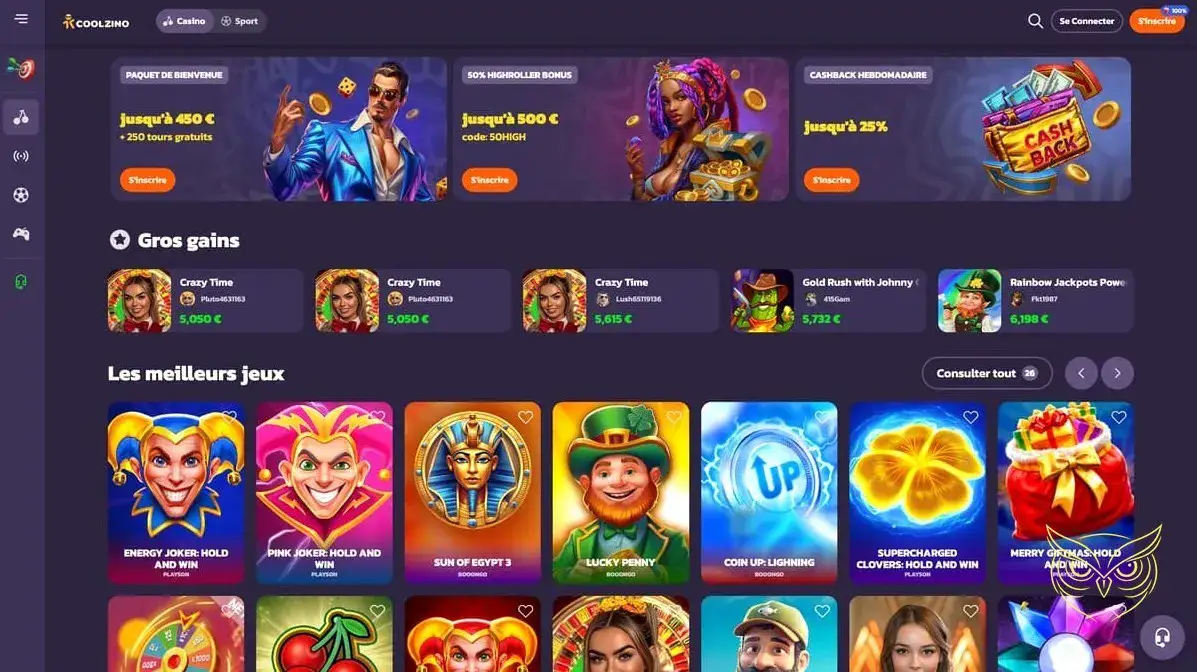 Logo officiel du casino Coolzino