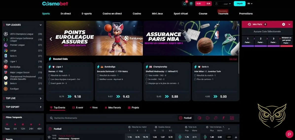 Icône de la section dépôt Cosmobet Casino