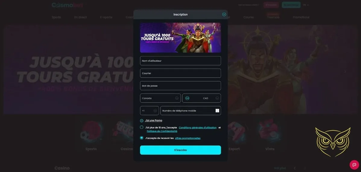 Icône de la section paris sportifs Cosmobet