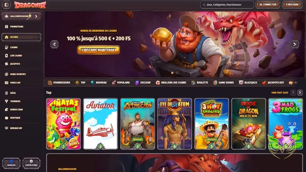 Logo officiel du casino Dragonia