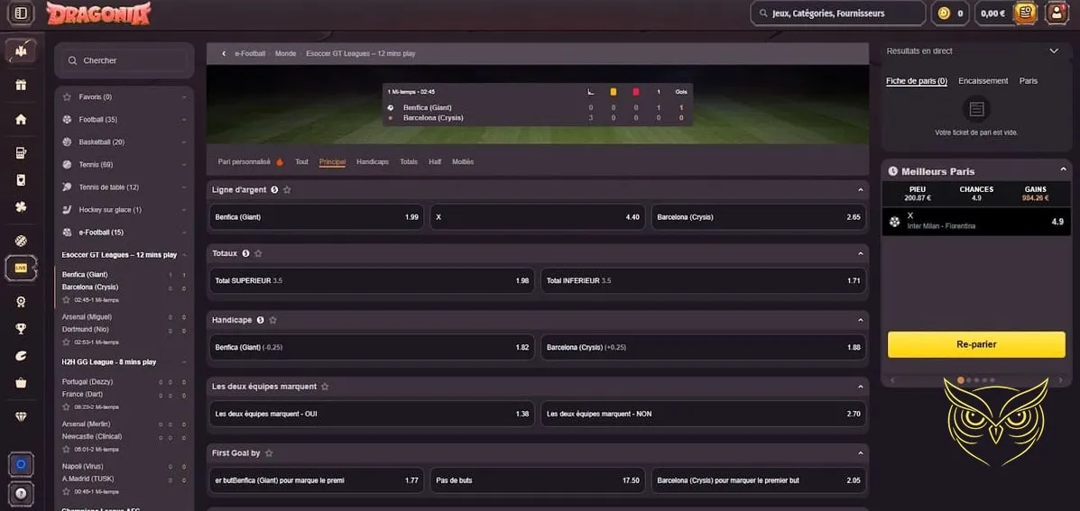 Mini-jeu bonus Crab disponible Dragonia Casino