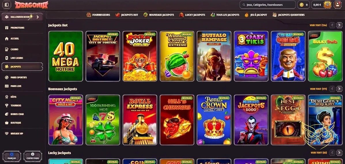 Offre de bonus de bienvenue Dragonia Casino