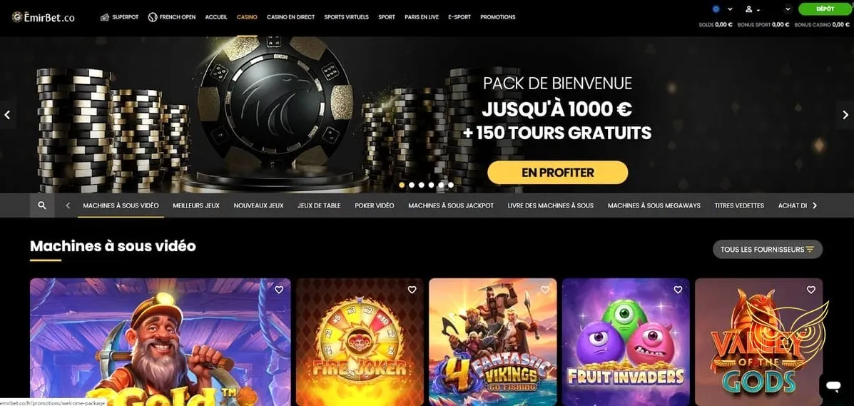 Graphic du bonus de bienvenue sport Emirbet Casino.