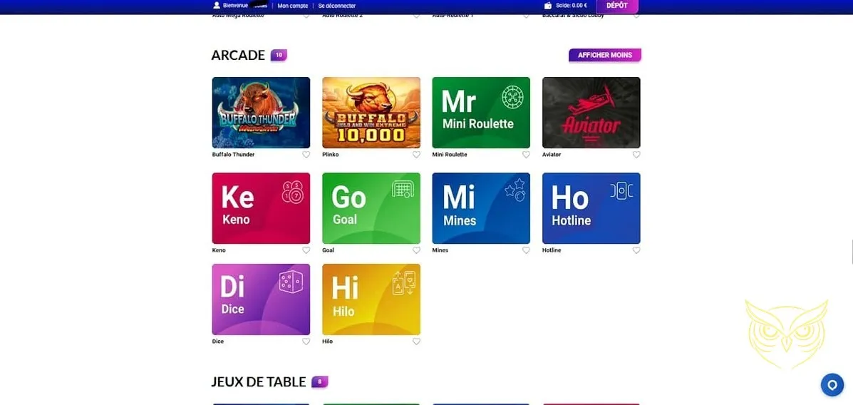 Sélection de machines à sous Europe Fortune Casino