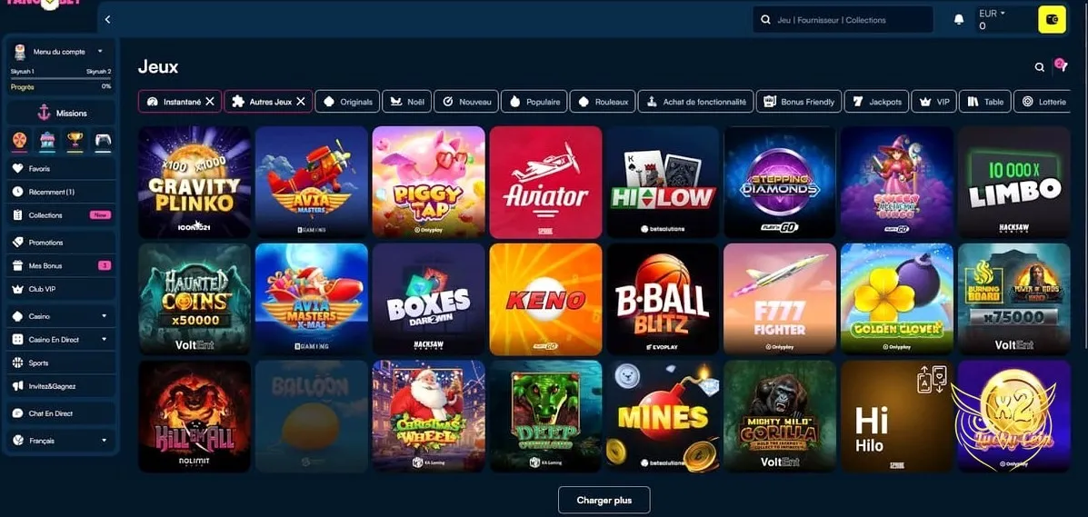 Miniature de jeux de machines à sous Fanobet Casino.