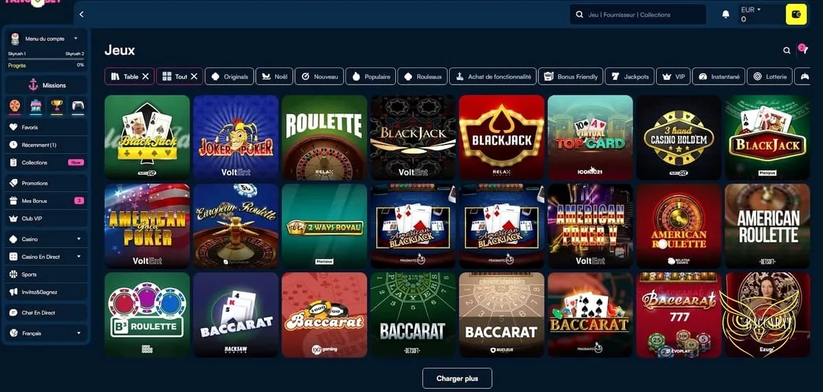 Icône de la section promotions Fanobet Casino.