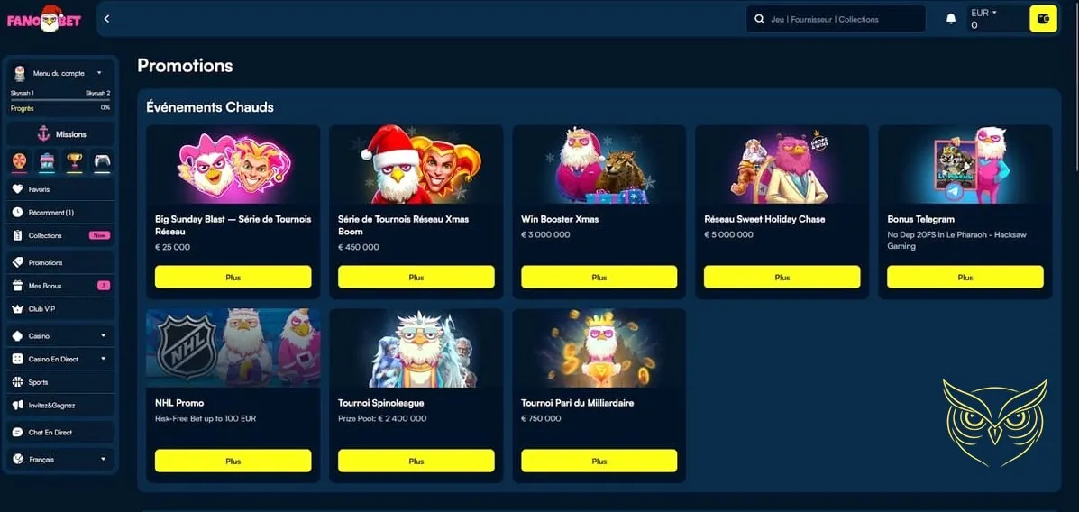 Icône du support client Fanobet Casino.