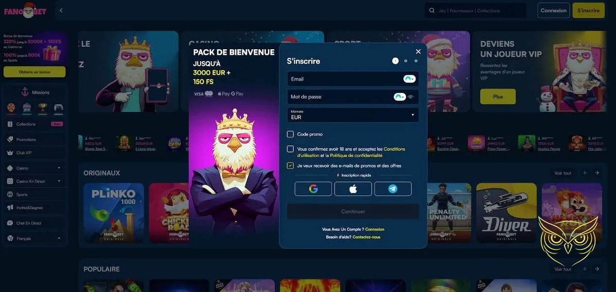 Graphic des autres promotions sportives Fanobet Casino.