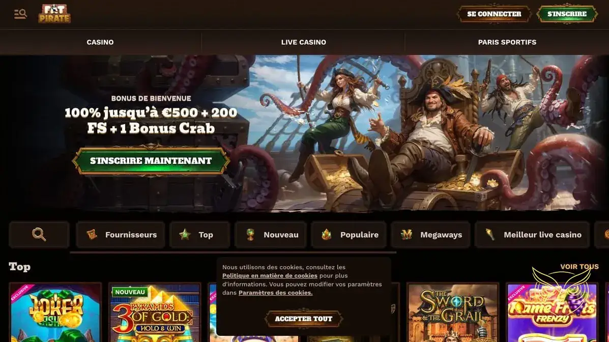 Logo officiel du casino Fatpirate.