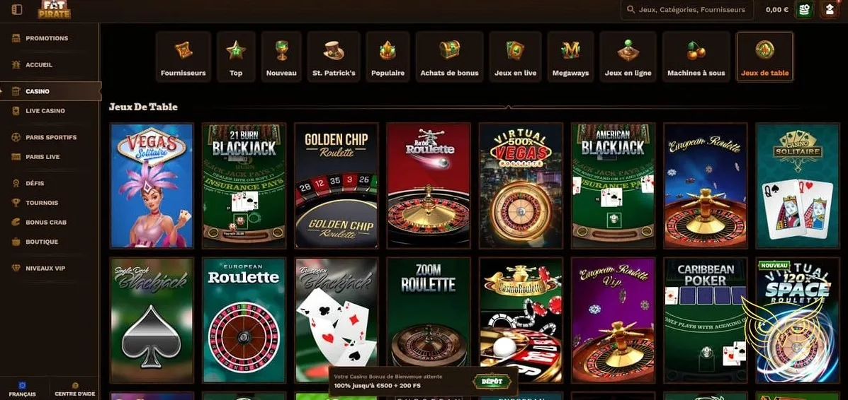 Bannière du bonus Crab Fat Pirate Casino