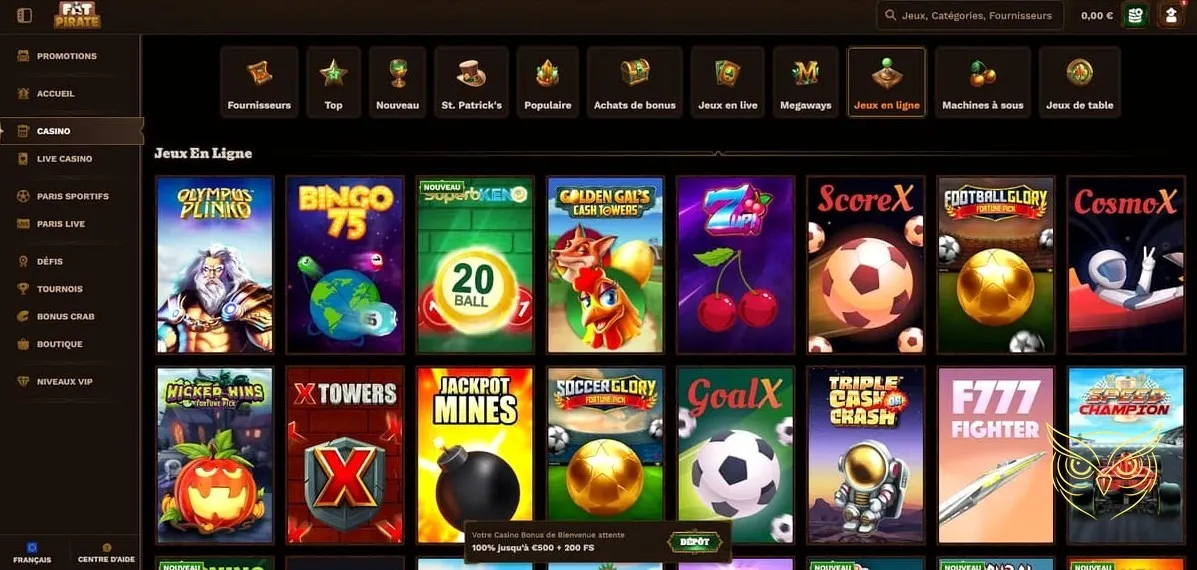 Icône de la section Tournois Fat Pirate Casino