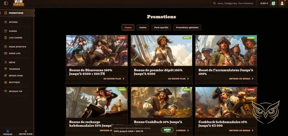 Icône du Centre d'aide Fat Pirate Casino