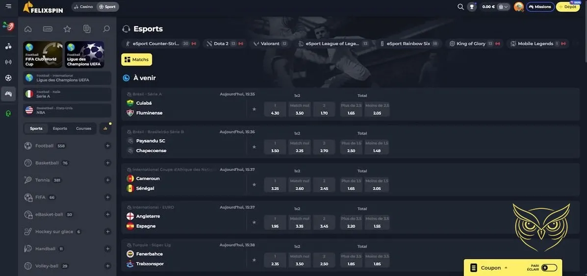 Icône du bonus premier dépôt FelixSpin Casino.