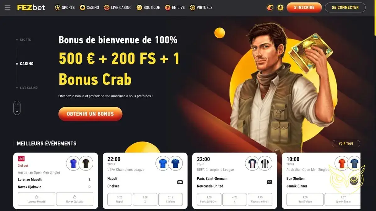 Logo officiel du casino Fezbet.