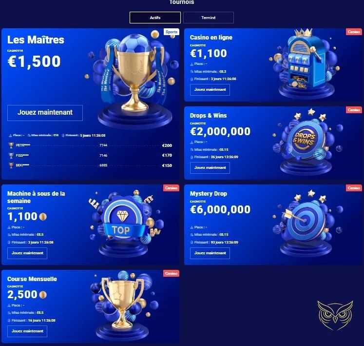 Bouton d'inscription au casino Frumzi