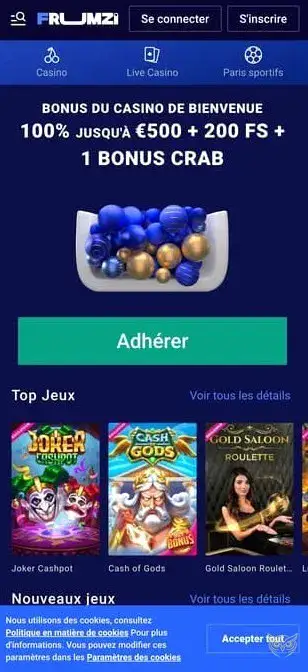 Icône de l'application mobile Frumzi Casino