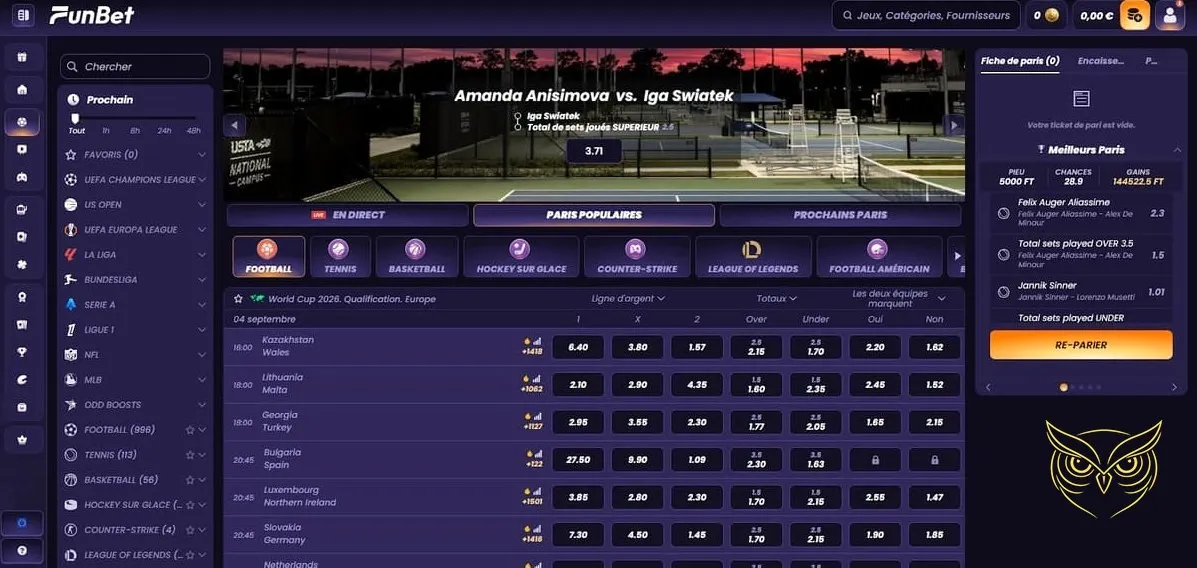 Visuel des tournois Funbet Casino