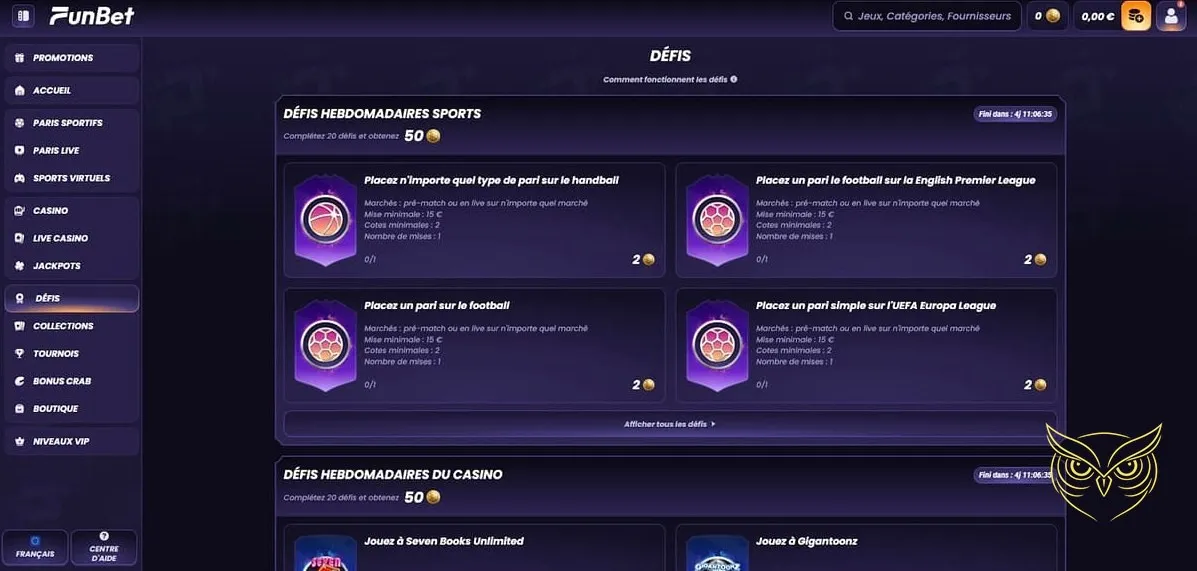 Icône de la section Jackpots Funbet Casino