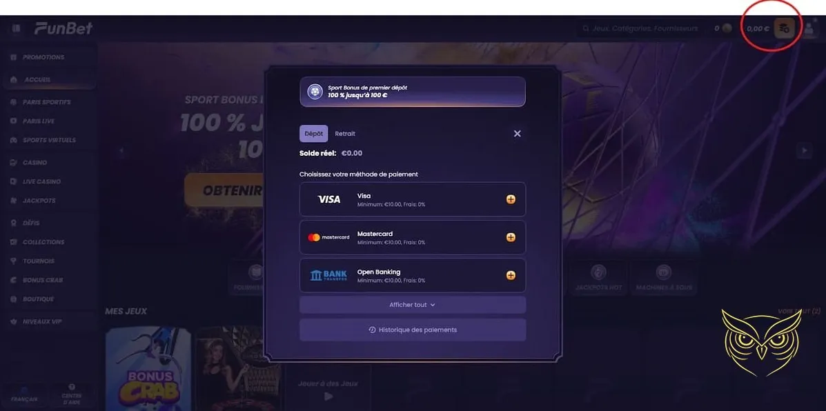 Icône du bonus de bienvenue Funbet Casino