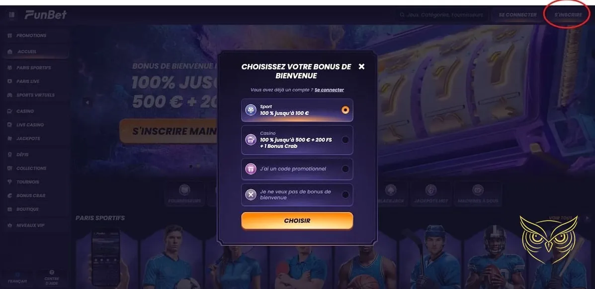Image du bonus de premier dépôt Funbet Casino