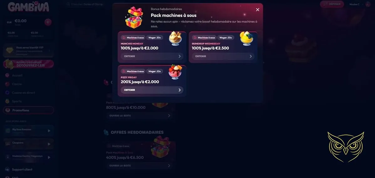 Miniature de jeu machine à sous Gambiva Casino