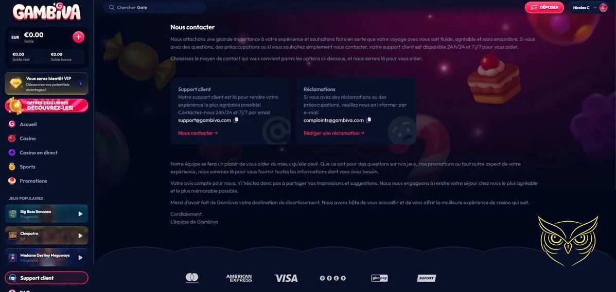 Bouton d'inscription au Gambiva Casino