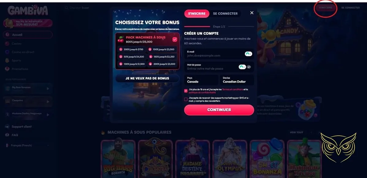 Icône pour les paris sportifs Gambiva Casino