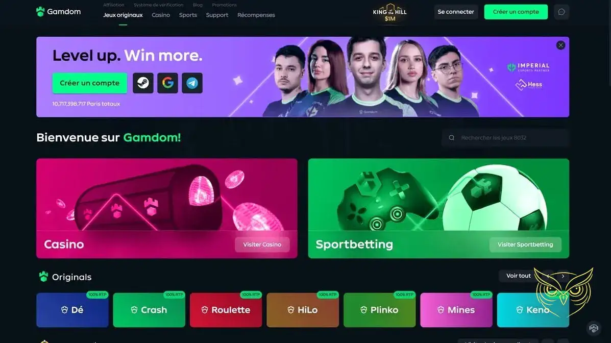 Logo officiel du casino Gamdom