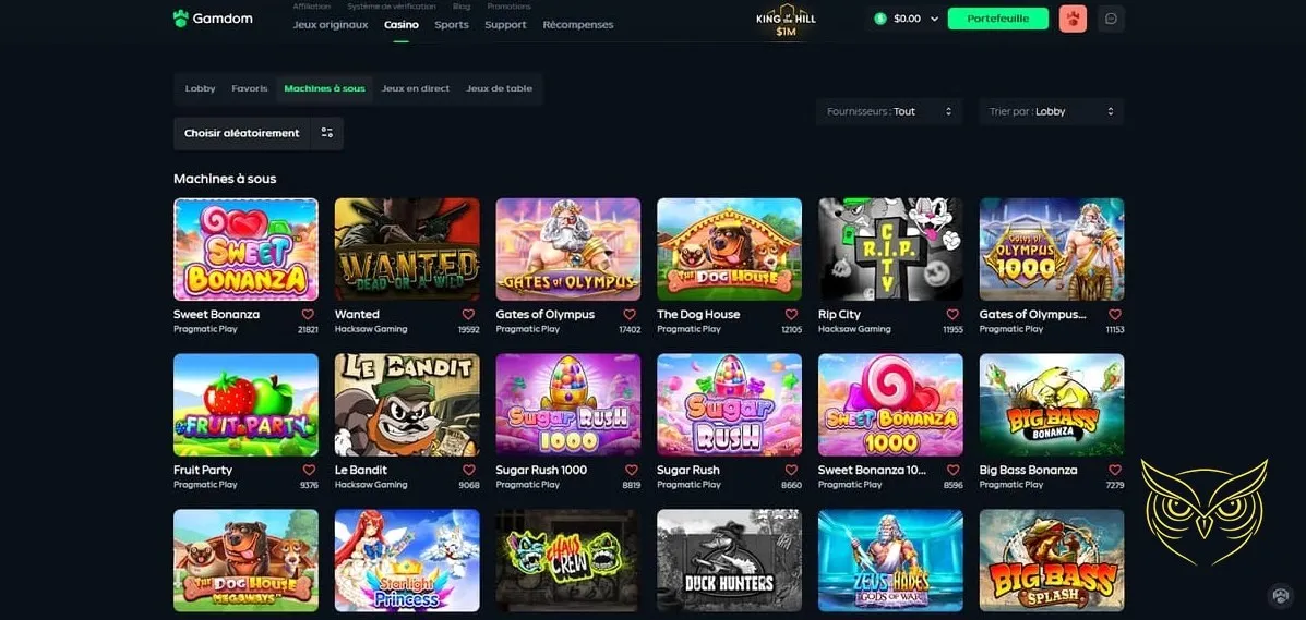 Bannière des animations ponctuelles Gamdom Casino