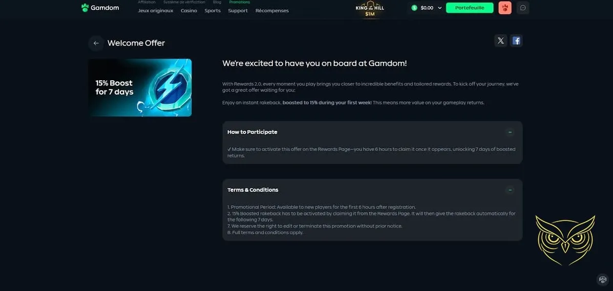 Capture d'écran des machines à sous Gamdom Casino