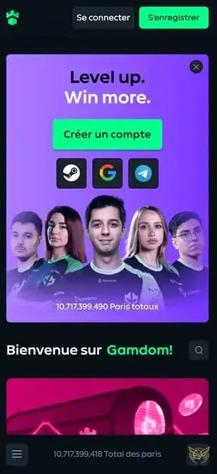 Icône de l'application mobile Gamdom Casino