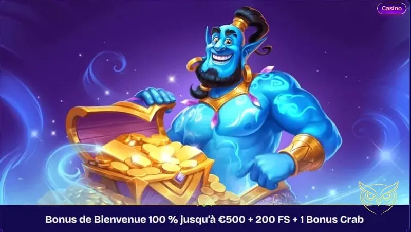 Page d'accueil du casino GeniePlay