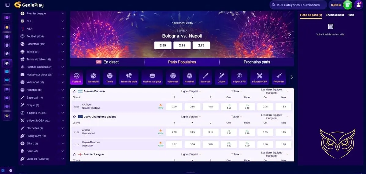 Graphique des niveaux VIP GeniePlay Casino